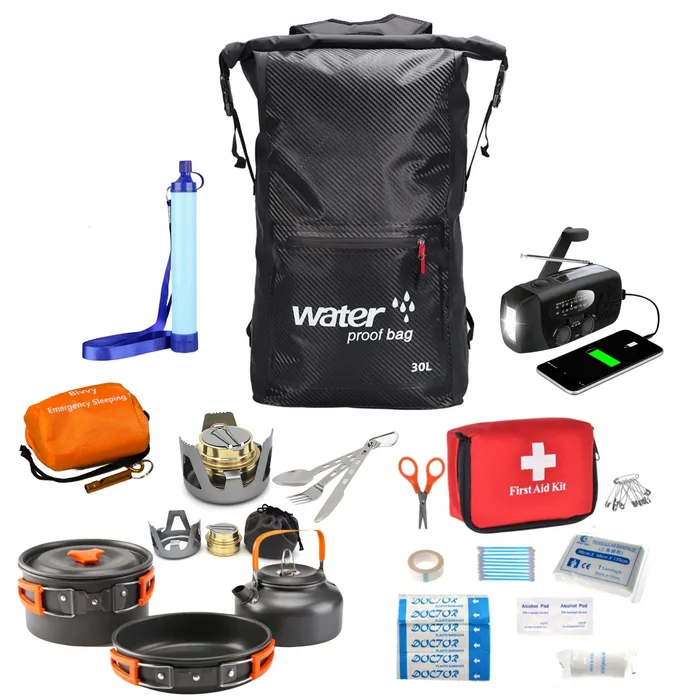 Bug Out Bag - Komplett Beredskapsväska - Stora paketet 30L